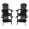 Flash Furniture Black All-Weather Folding Adirondack Chairs, PK 4 4-JJ-C14505-BLK-GG - alternate 5